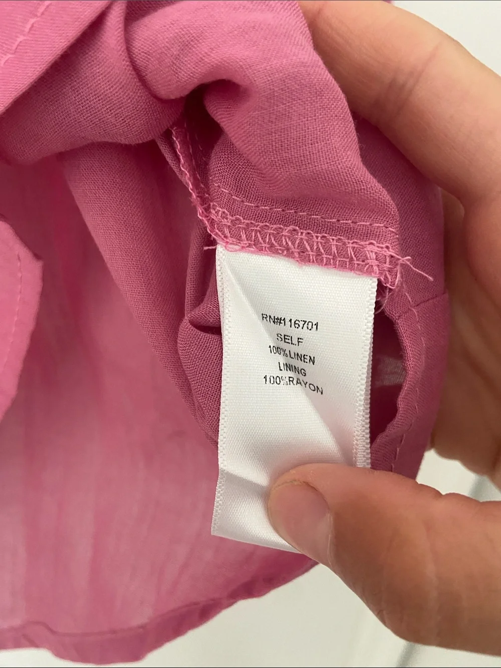 Karlie Pink Linen Smock Top - Picture 7 of 12